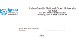 IGNOU 2025 Hall Ticket Release